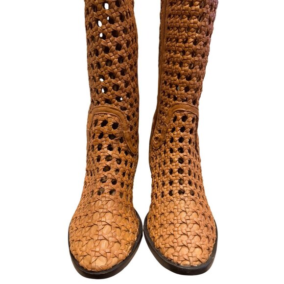 Free People Woodstock Woven Boot Cinnamon Clay Size 8.5 New In Box - Picture 13 of 16